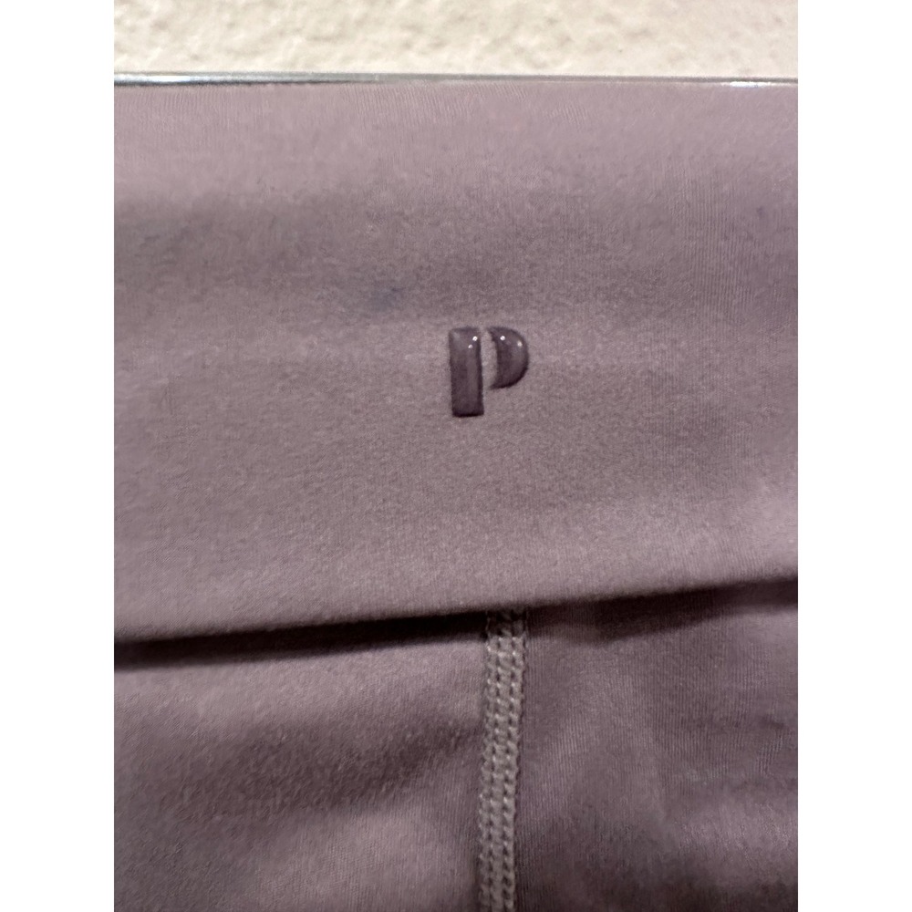 PAC 1980 Women Charcoal Gray Fold Over Waist Flare Yoga Pants Large Activewear - Picture 4 of 9
